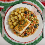 Roasted cod with potatoes